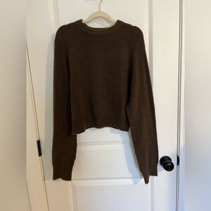 H&M Dark Brown Crew Neck Sweater